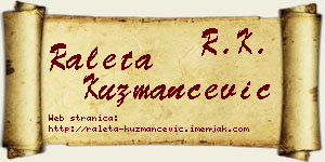 Raleta Kuzmančević vizit kartica